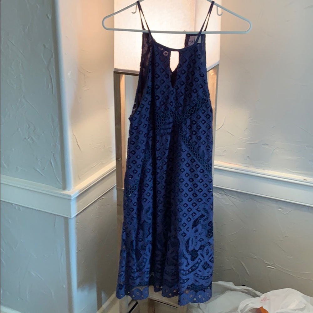 Navy blue lace dress